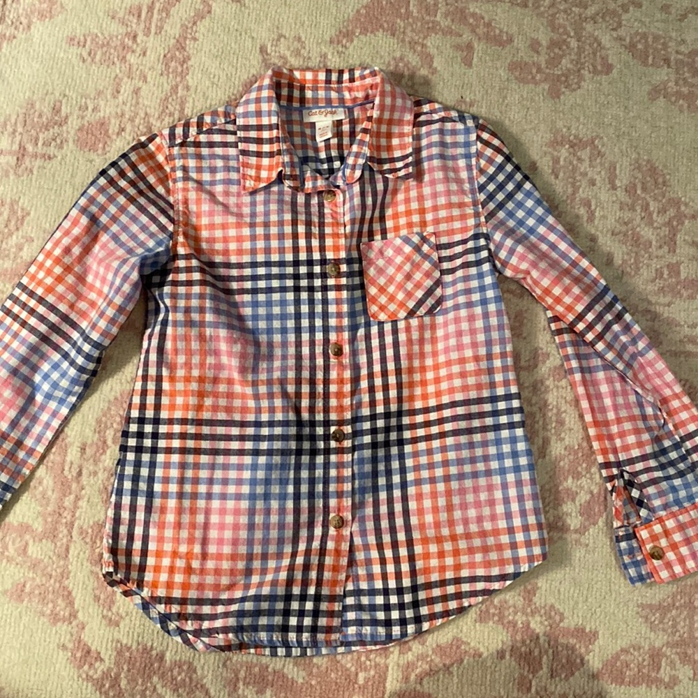 Girls’ Long Sleeve Button-Up Shirt